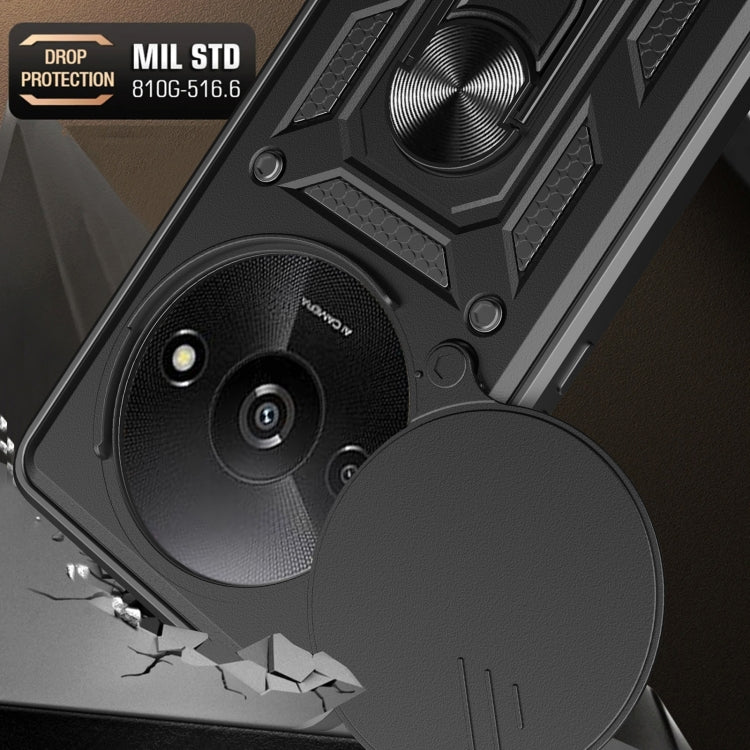 For Xiaomi Redmi A3 Sliding Camera Cover Design TPU Hybrid PC Phone Case(Silver) - Xiaomi Cases by PMC TechLife | Online Shopping South Africa | PMC TechLife | Buy Now Pay Later Mobicred