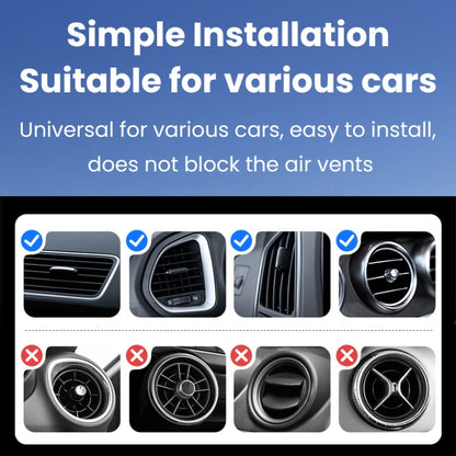 USAMS US-ZJ075 Magnetic Car Air Vent Phone Holder(Black) - Car Holders by USAMS | Online Shopping South Africa | PMC Jewellery | Buy Now Pay Later Mobicred