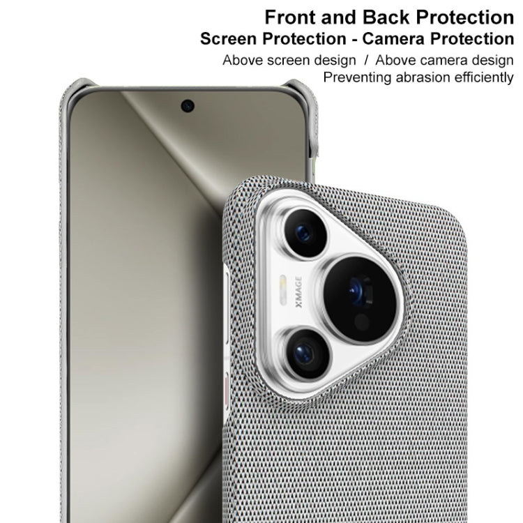 For Huawei Pura 70 imak Ruiyi Series Cloth Texture PU + PC Phone Case(Light Grey) - Huawei Cases by imak | Online Shopping South Africa | PMC Jewellery | Buy Now Pay Later Mobicred