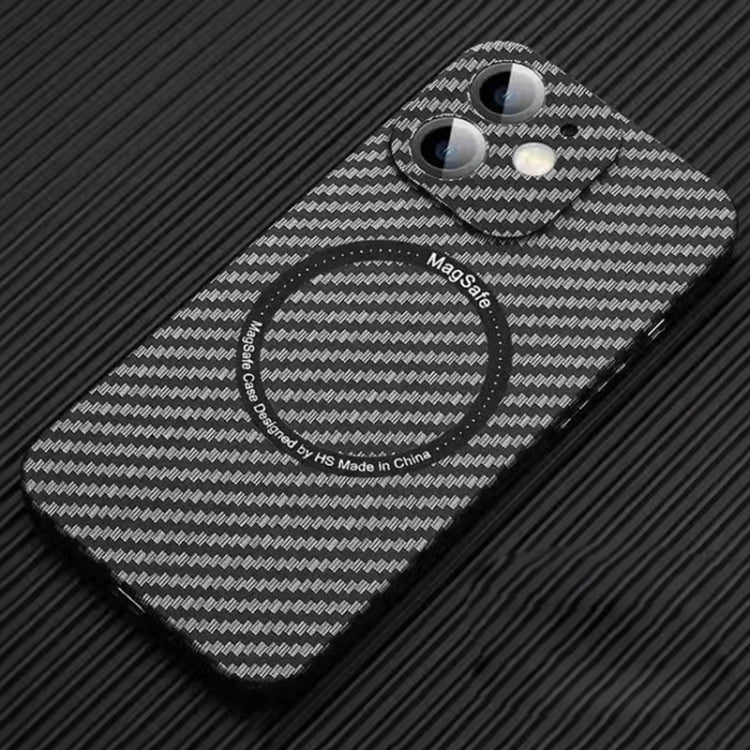 For iPhone 11 MagSafe Magnetic PC Carbon Fiber Phone Case with Lens Film(Black) - iPhone 11 Cases by PMC Jewellery | Online Shopping South Africa | PMC Jewellery