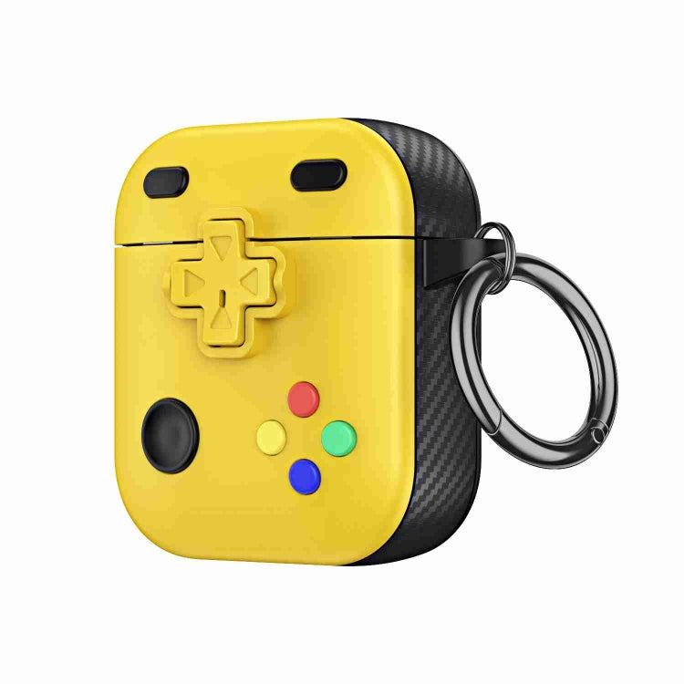 For AirPods 2 / 1 Game Console Shape Wireless Earphones Protective Case(Yellow) - For AirPods 1/2 by PMC Jewellery | Online Shopping South Africa | PMC Jewellery | Buy Now Pay Later Mobicred