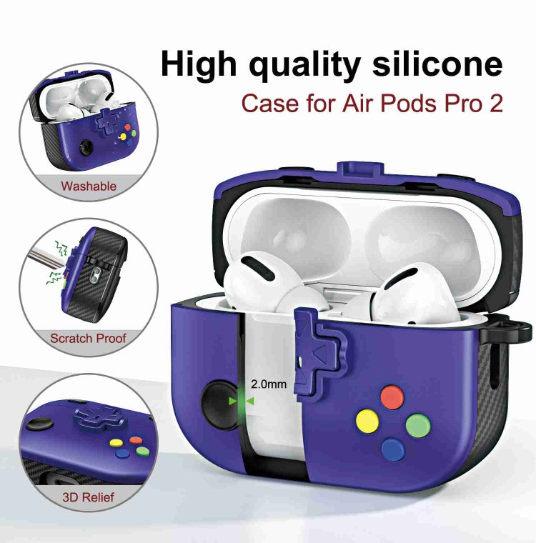 For AirPods Pro Game Console Shape Wireless Earphones Protective Case(Purple) - For AirPods Pro by PMC Jewellery | Online Shopping South Africa | PMC Jewellery | Buy Now Pay Later Mobicred