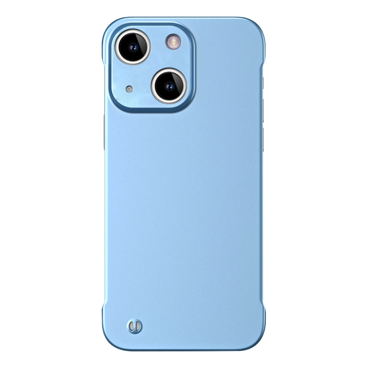 For iPhone 15 Plus Frameless Metallic Paint Hybrid PC Phone Case(Sierra Blue) - iPhone 15 Plus Cases by PMC Jewellery | Online Shopping South Africa | PMC Jewellery | Buy Now Pay Later Mobicred