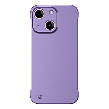 For iPhone 14 Frameless Metallic Paint Hybrid PC Phone Case(Deep Purple) - iPhone 14 Cases by PMC Jewellery | Online Shopping South Africa | PMC Jewellery | Buy Now Pay Later Mobicred