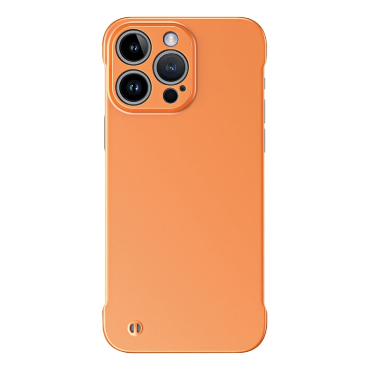 For iPhone 12 Pro Max Frameless Metallic Paint Hybrid PC Phone Case(Orange) - iPhone 12 Pro Max Cases by PMC Jewellery | Online Shopping South Africa | PMC Jewellery | Buy Now Pay Later Mobicred