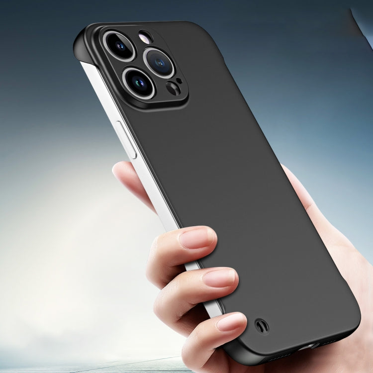 For iPhone 11 Pro Frameless Metallic Paint Hybrid PC Phone Case(Matte Black) - free shipping - PMC Jewellery - Order now!