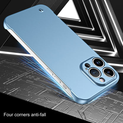 For iPhone 11 Frameless Metallic Paint Hybrid PC Phone Case(Sierra Blue) - iPhone 11 Cases by PMC Jewellery | Online Shopping South Africa | PMC Jewellery | Buy Now Pay Later Mobicred