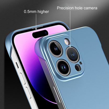 For iPhone 12 Pro Frameless Metallic Paint Hybrid PC Phone Case(Sierra Blue) - iPhone 12 / 12 Pro Cases by PMC Jewellery | Online Shopping South Africa | PMC Jewellery | Buy Now Pay Later Mobicred