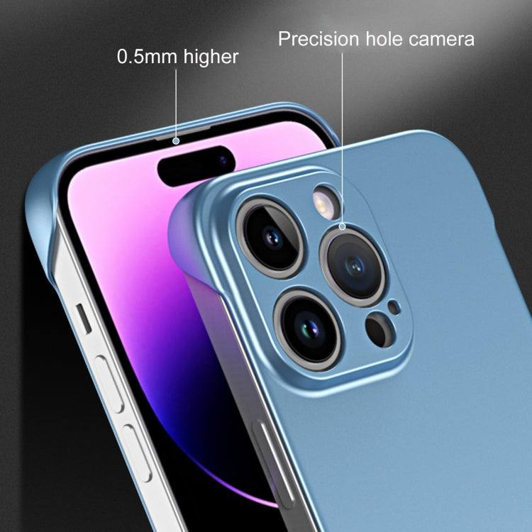 For iPhone 11 Pro Frameless Metallic Paint Hybrid PC Phone Case(Sierra Blue) - iPhone 11 Pro Cases by PMC Jewellery | Online Shopping South Africa | PMC Jewellery | Buy Now Pay Later Mobicred