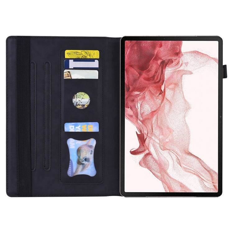 For Samsung Galaxy Tab S9 FE+ Splicing Shockproof Leather Tablet Case(Black) - free shipping - PMC Jewellery - Order now!