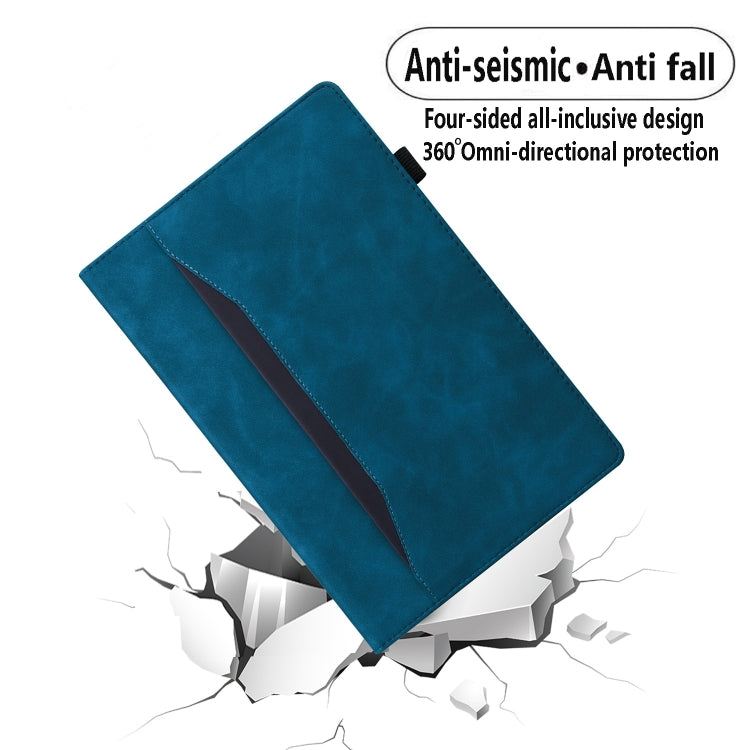 For Samsung Galaxy Tab S9 FE+ Splicing Shockproof Leather Tablet Case(Blue) - free shipping - PMC Jewellery - Order now!