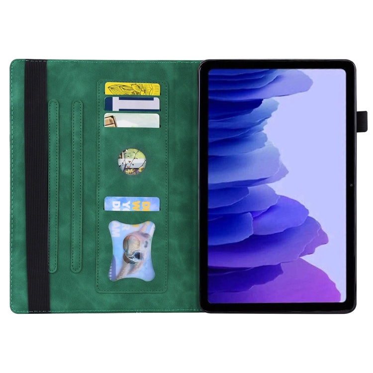 For Lenovo Tab P12 12.7 Splicing Shockproof Leather Tablet Case(Green) - Lenovo by PMC TechLife | Online Shopping South Africa | PMC TechLife | Buy Now Pay Later Mobicred