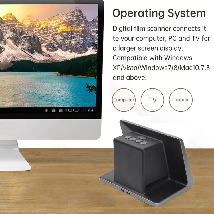 Tonivent TON172 22 Mega Pixels 7 inch HD Screen Film Scanner(UK Plug) - free shipping - PMC TechLife - Order now!