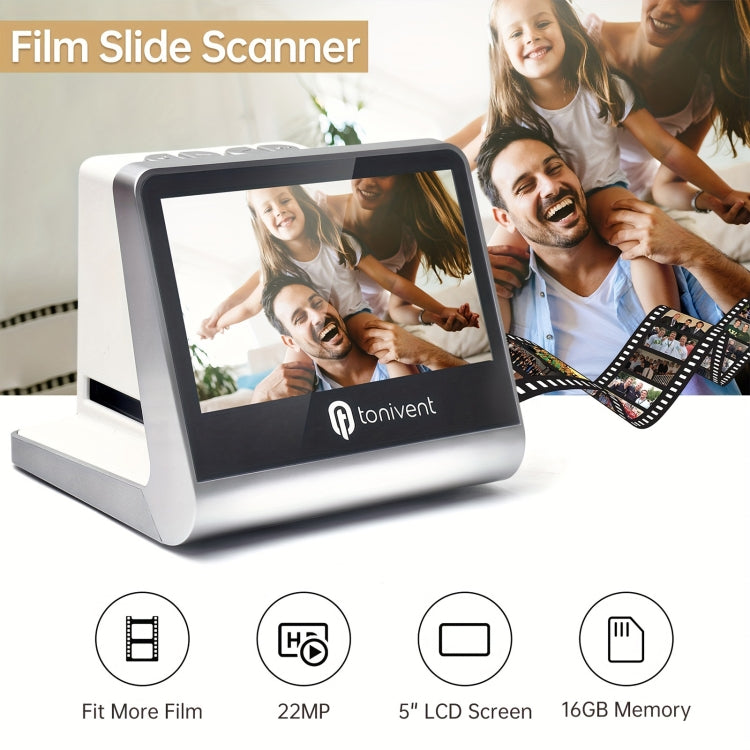 Tonivent TON170 14 Mega Pixels 5 inch HD Screen Film Scanner(UK Plug) - Portable Scanner by PMC TechLife | Online Shopping South Africa | PMC TechLife | Buy Now Pay Later Mobicred