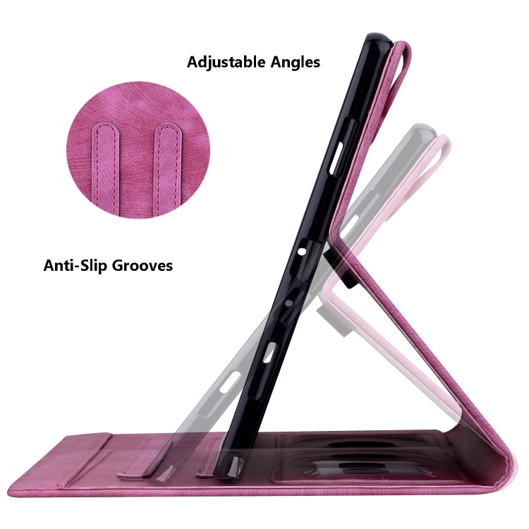 For Lenovo Xiaoxin Pad Pro 12.7 2025 Cartoon Sakura Cat Embossed Leather Tablet Case(Rose Red) - Lenovo by PMC TechLife | Online Shopping South Africa | PMC TechLife | Buy Now Pay Later Mobicred