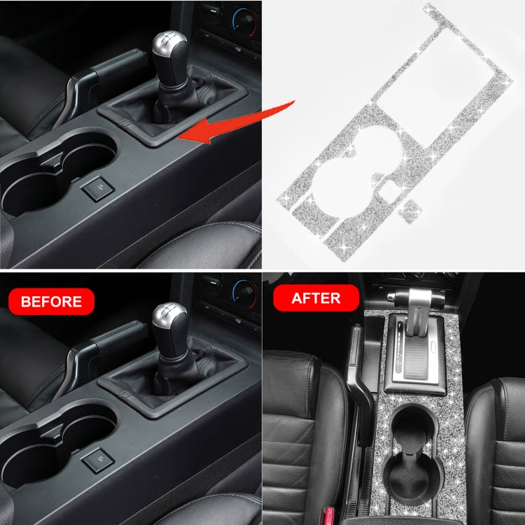 For Ford Mustang 2005-2009 Car Gear Panel Diamond Decorative Sticker, Left Drive - Car Interior Mouldings by PMC TechLife | Online Shopping South Africa | PMC TechLife | Buy Now Pay Later Mobicred