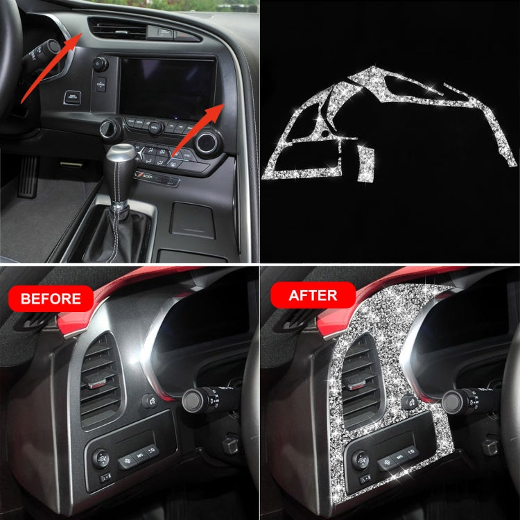 For Chevrolet Corvette C7 2014-2019 Car Left Air Outlet Panel Diamond Decorative Sticker, Left Drive - Car Interior Mouldings by PMC TechLife | Online Shopping South Africa | PMC TechLife | Buy Now Pay Later Mobicred
