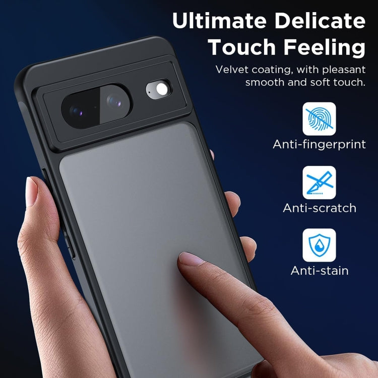 For Google Pixel 9 Ultra-thin Translucent PC+TPU Phone Case(Black) - Google Cases by PMC TechLife | Online Shopping South Africa | PMC TechLife | Buy Now Pay Later Mobicred