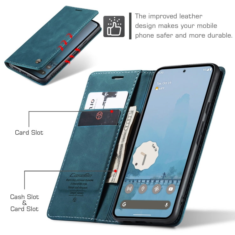 For Google Pixel 9 Pro XL CaseMe 013 Multifunctional Horizontal Flip Leather Phone Case(Blue) - Google Cases by CaseMe | Online Shopping South Africa | PMC Jewellery | Buy Now Pay Later Mobicred