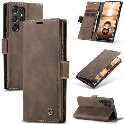 ForSamsung Galaxy S24 Ultra 5G CaseMe 013 Multifunctional Horizontal Flip Leather Phone Case(Coffee) - Galaxy S24 Ultra 5G Cases by CaseMe | Online Shopping South Africa | PMC Jewellery