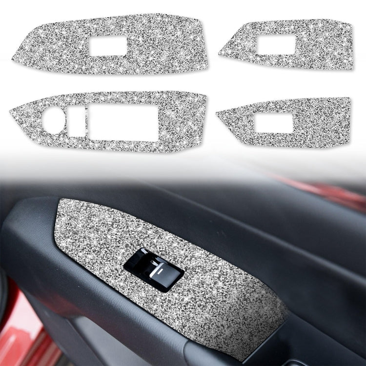 For Mazda CX-5 2017-2018 Car Window Button Panel Diamond Decorative Sticker, Left Drive - Car Interior Mouldings by PMC TechLife | Online Shopping South Africa | PMC TechLife | Buy Now Pay Later Mobicred