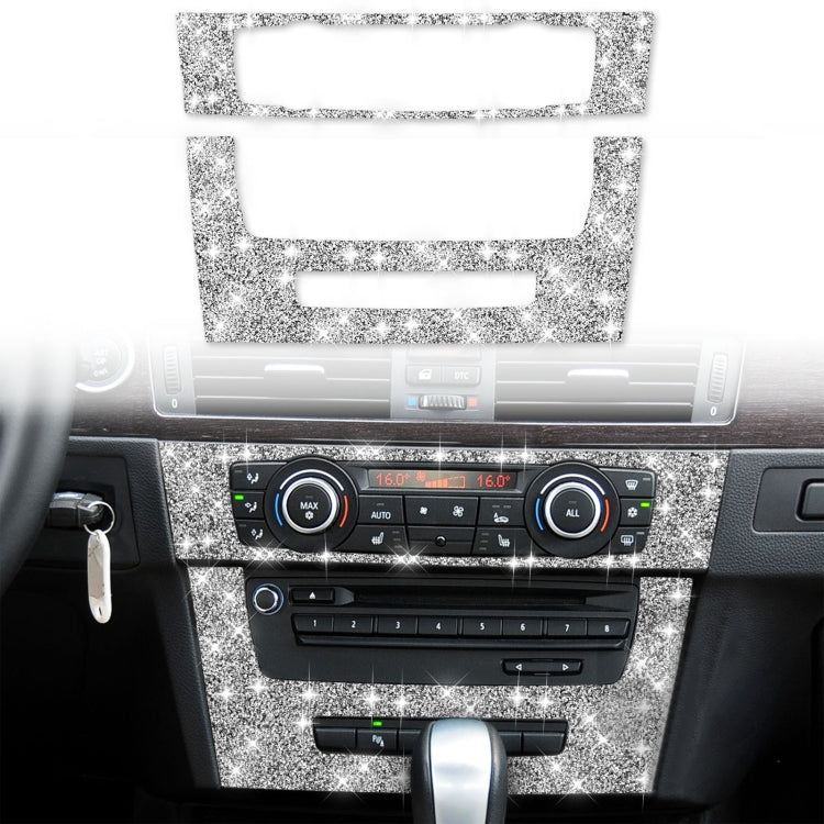 For BMW 3 Series E90 / E92 2005-2012 Car Aircondition CD Control Panel Premium Diamond Decorative Sticker - Car Interior Mouldings by PMC TechLife | Online Shopping South Africa | PMC TechLife | Buy Now Pay Later Mobicred