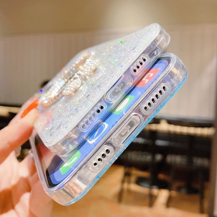 For iPhone 13 Pro Max Starry Sequin Diamond Cat Ears Mirror Epoxy TPU Phone Case(Yellow) - iPhone 13 Pro Max Cases by PMC TechLife | Online Shopping South Africa | PMC TechLife