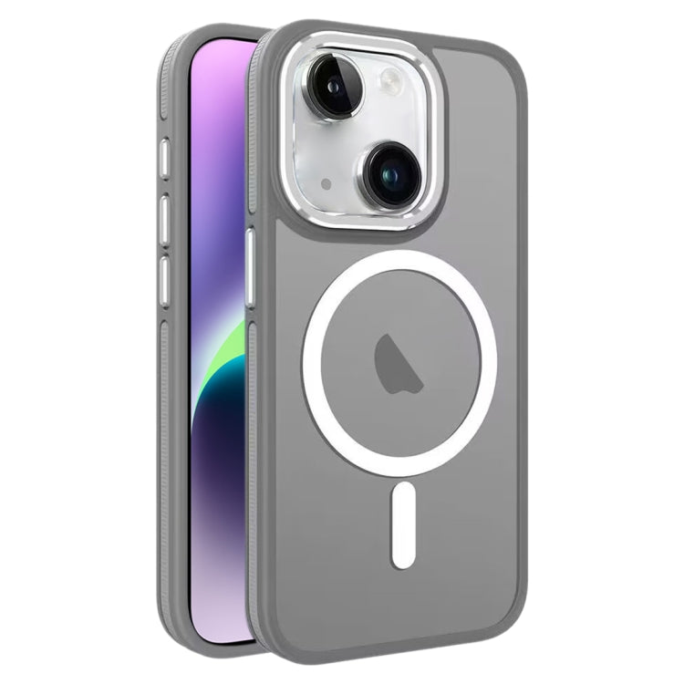 For iPhone 14 Plus Two-color Frosted MagSafe Magnetic Phone Case(Grey) - iPhone 14 Plus Cases by PMC TechLife | Online Shopping South Africa | PMC TechLife