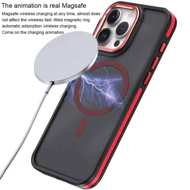 For iPhone 14 Pro Max Two-color Frosted MagSafe Magnetic Phone Case(Black) - iPhone 14 Pro Max Cases by PMC TechLife | Online Shopping South Africa | PMC TechLife