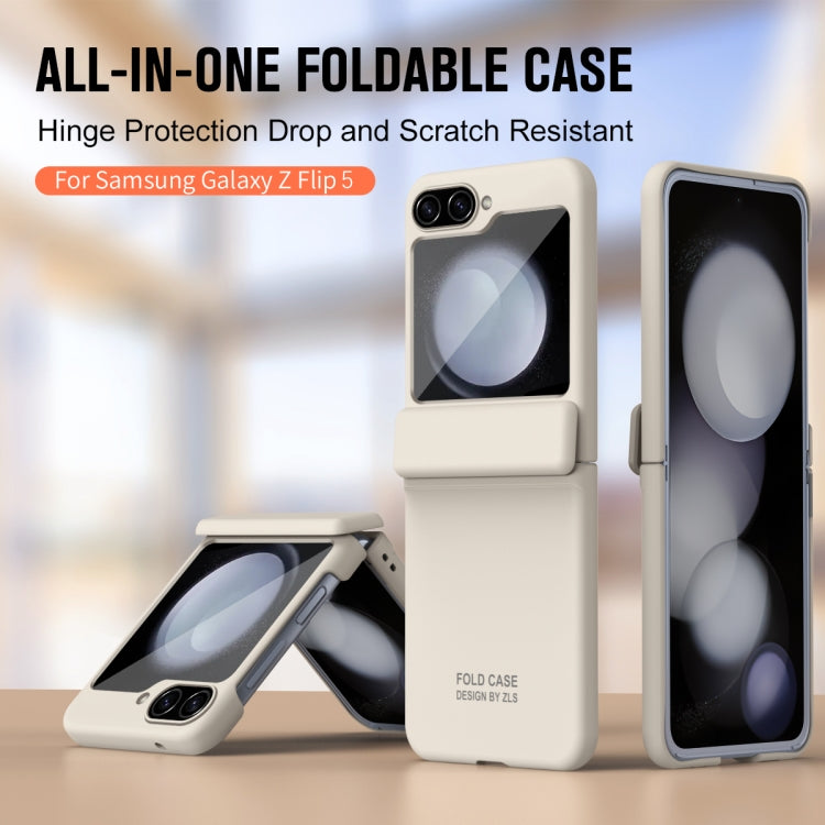 For Samsung Galaxy Z Flip5 Extraordinary Series Hinged Folding Full Phone Case(Black) - Galaxy Z Flip5 Cases by PMC TechLife | Online Shopping South Africa | PMC TechLife