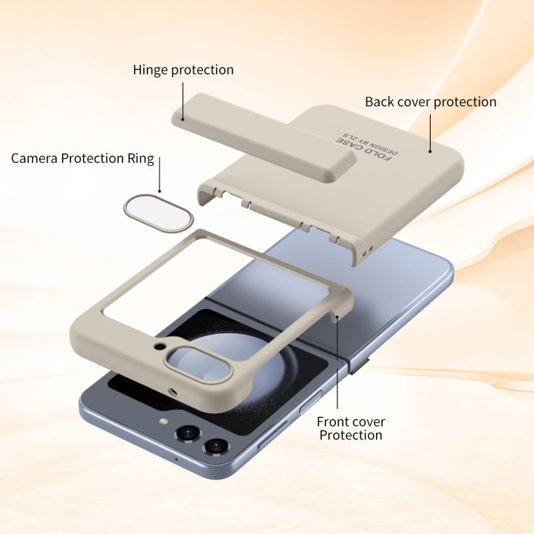 For Samsung Galaxy Z Flip5 Extraordinary Series Hinged Folding Full Phone Case(Black) - Galaxy Z Flip5 Cases by PMC TechLife | Online Shopping South Africa | PMC TechLife