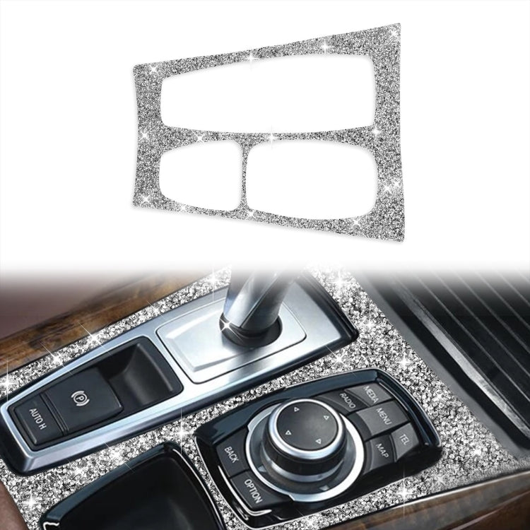 For BMW X5 E70 2008-2013 / X6 E71 2009-2014 Car Gear Panel Diamond Decoration Sticker, High Configuration Left Drive - Car Interior Mouldings by PMC TechLife | Online Shopping South Africa | PMC TechLife | Buy Now Pay Later Mobicred