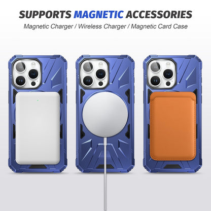 For iPhone 15 Pro MagSafe Magnetic Shockproof Phone Case with Ring Holder(Navy Blue) - iPhone 15 Pro Cases by PMC Jewellery | Online Shopping South Africa | PMC Jewellery