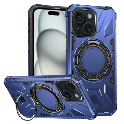 For iPhone 15 Plus MagSafe Magnetic Shockproof Phone Case with Ring Holder(Navy Blue) - iPhone 15 Plus Cases by PMC Jewellery | Online Shopping South Africa | PMC Jewellery