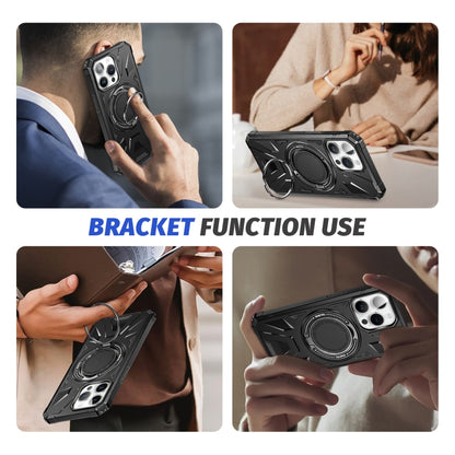 For iPhone 13 Pro Max MagSafe Magnetic Shockproof Phone Case with Ring Holder(Black) - iPhone 13 Pro Max Cases by PMC Jewellery | Online Shopping South Africa | PMC Jewellery