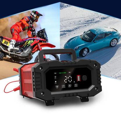 FOXSUR 12V / 24V 20A 300W Portable Motorcycle Car Smart Battery Charger(UK Plug) - Battery Charger by FOXSUR | Online Shopping South Africa | PMC Jewellery | Buy Now Pay Later Mobicred