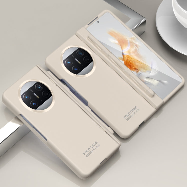 For Huawei Mate X3 Extraordinary Series Hinged Folding Full Coverage Phone Case with Pen Slot & Stylus(White) - Huawei Cases by PMC TechLife | Online Shopping South Africa | PMC TechLife | Buy Now Pay Later Mobicred