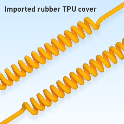 XJ-U101 USB-C / Type-C to 8 Pin Spring Charging Data Cable, Length: 1.5m(Yellow) - 2 in 1 Cable by PMC Jewellery | Online Shopping South Africa | PMC Jewellery | Buy Now Pay Later Mobicred