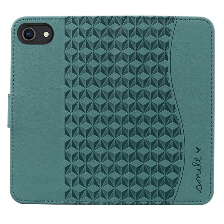 For iPhone 16e Business Diamond Buckle Leather Phone Case with Lanyard(Green) - iPhone 16e Cases by PMC TechLife | Online Shopping South Africa | PMC TechLife | Buy Now Pay Later Mobicred
