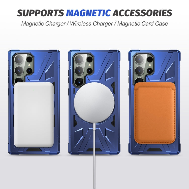 For Samsung Galaxy S23 5G MagSafe Magnetic Shockproof Phone Case with Ring Holder(Navy Blue) - Galaxy S23 5G Cases by PMC TechLife | Online Shopping South Africa | PMC TechLife