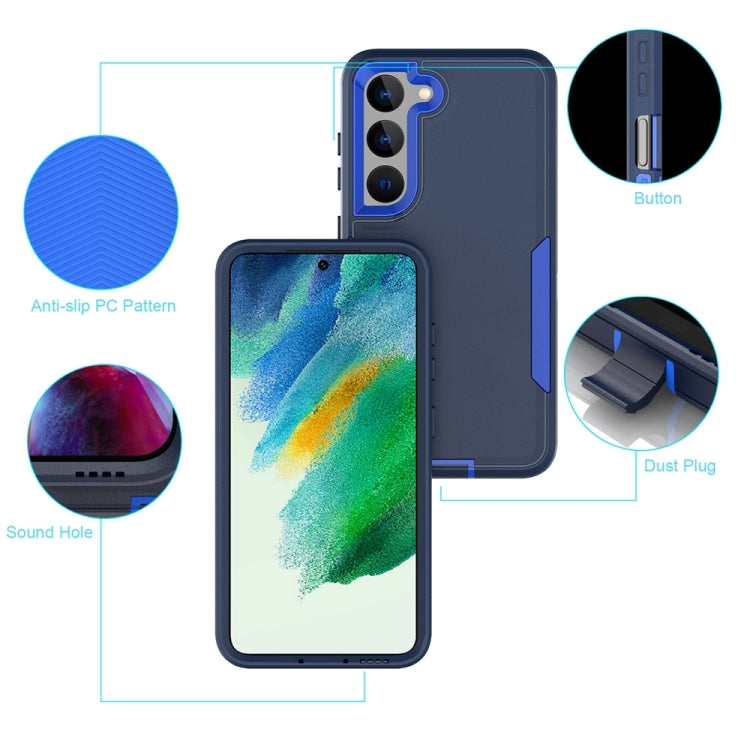 For Samsung Galaxy S25 / S24 5G Magnetic 2 in 1 PC Hybrid TPU Phone Case(Blue+Blue Green) - Galaxy S24 5G Cases by PMC Jewellery | Online Shopping South Africa | PMC Jewellery | Buy Now Pay Later Mobicred