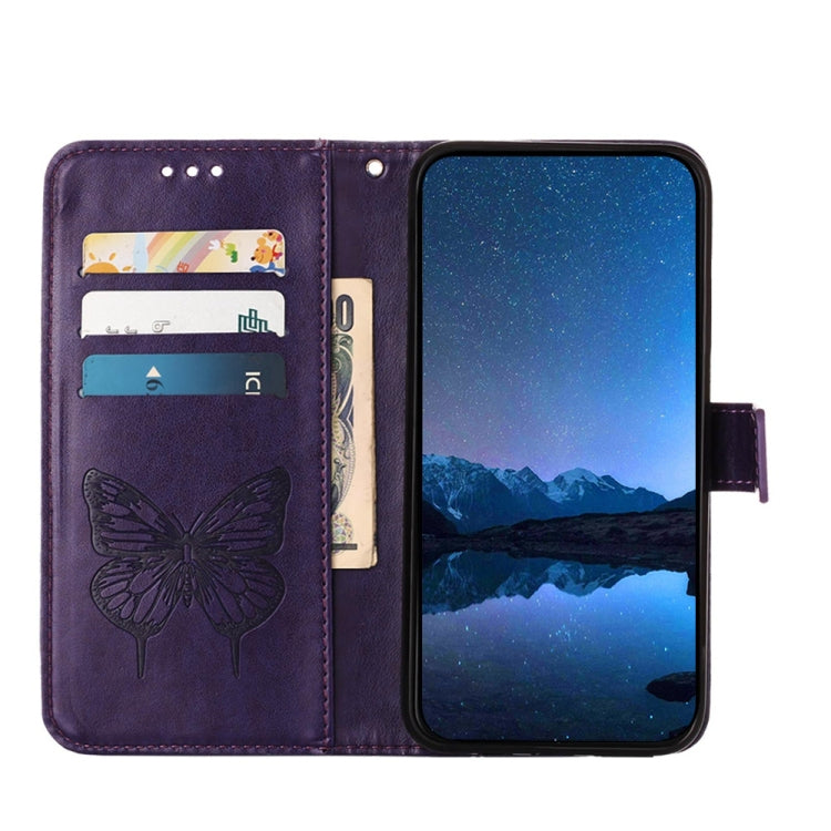 For Huawei Pura 70 Embossed Butterfly Leather Phone Case(Dark Purple) - Huawei Cases by PMC Jewellery | Online Shopping South Africa | PMC Jewellery | Buy Now Pay Later Mobicred