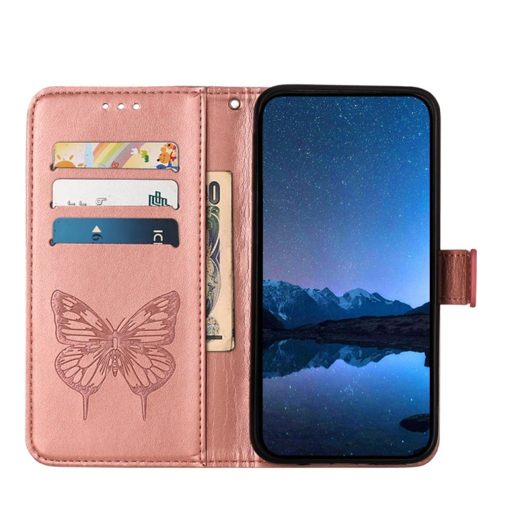 For Honor Magic6 Pro 5G Global Embossed Butterfly Leather Phone Case(Rose Gold) - Honor Cases by PMC Jewellery | Online Shopping South Africa | PMC Jewellery | Buy Now Pay Later Mobicred