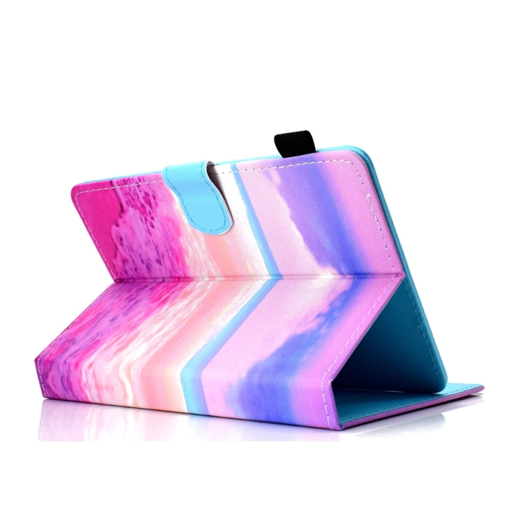 For 10 inch Universal Colored Drawing Stitching Leather Tablet Case(Pink Sea) - free shipping - PMC TechLife - Order now!