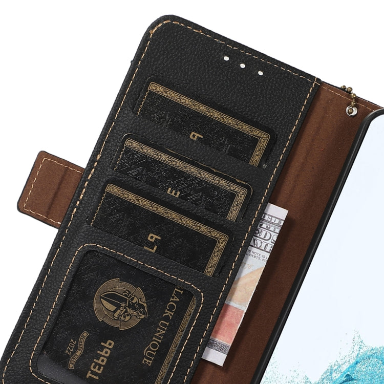 For Google Pixel 9 Pro Side-Magnetic TJ Genuine Leather RFID Phone Case(Black) - Google Cases by PMC TechLife | Online Shopping South Africa | PMC TechLife | Buy Now Pay Later Mobicred