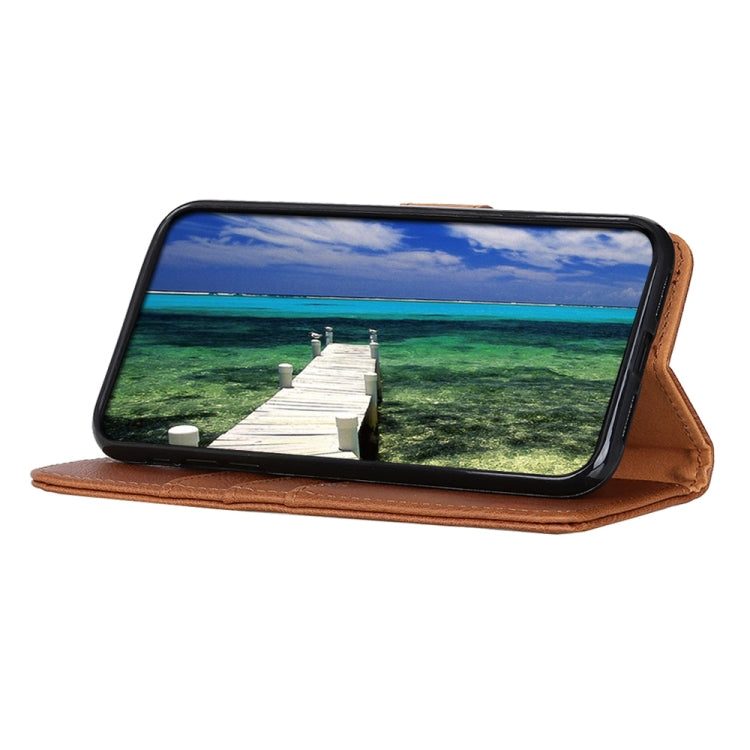 For Google Pixel 9 Pro KHAZNEH Cowhide Texture Horizontal Flip Leather Phone Case(Brown) - Google Cases by PMC TechLife | Online Shopping South Africa | PMC TechLife | Buy Now Pay Later Mobicred