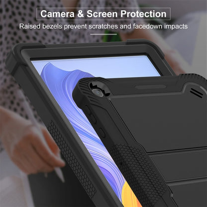 For Honor Pad X8 Shockproof Silicone Hybrid PC Tablet Case with Holder(Black) - Honor by PMC Jewellery | Online Shopping South Africa | PMC Jewellery