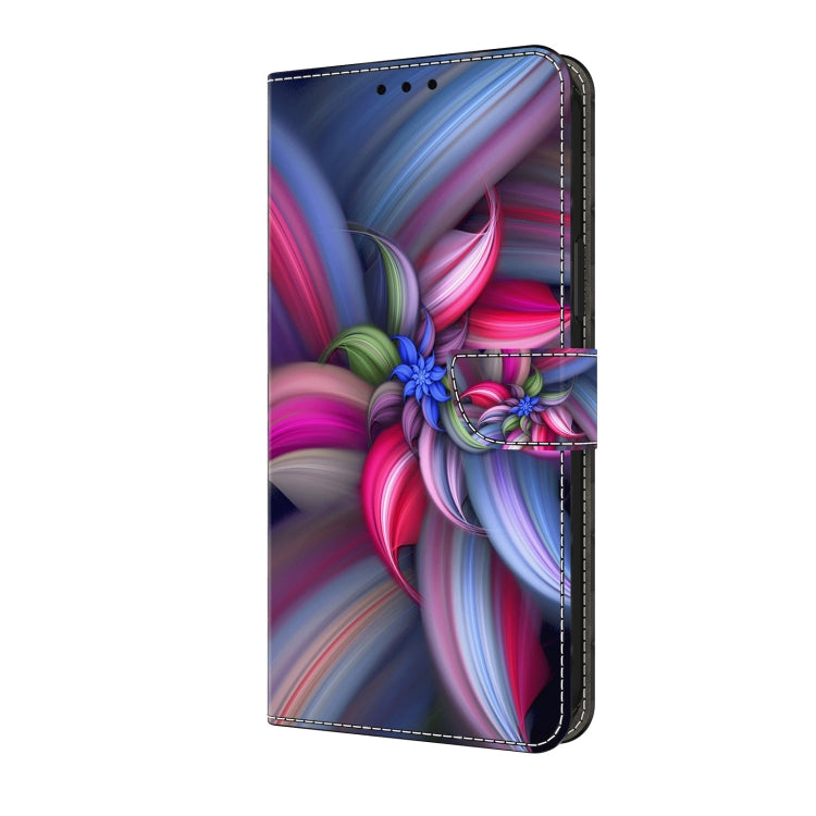 For Motorola Moto G34 Crystal 3D Shockproof Protective Leather Phone Case(Colorful Flower) - Motorola Cases by PMC TechLife | Online Shopping South Africa | PMC TechLife | Buy Now Pay Later Mobicred