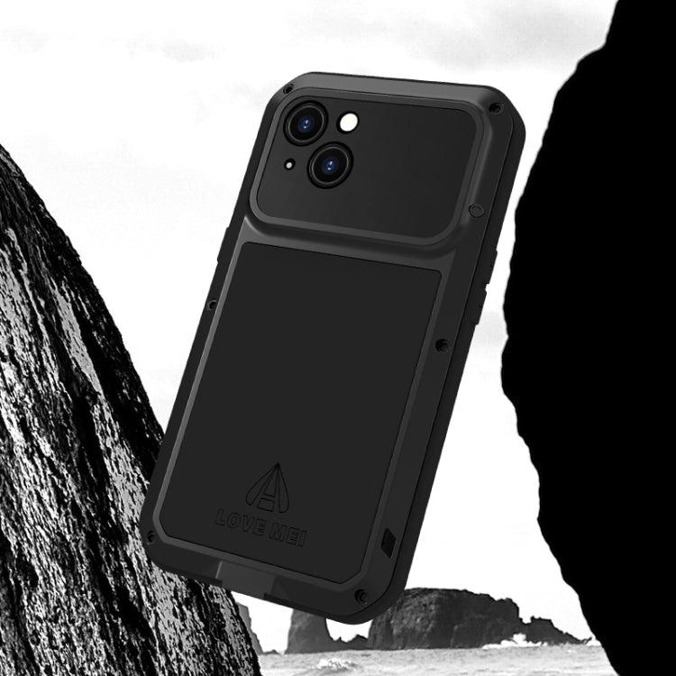 For iPhone 15 LOVE MEI Metal Shockproof Life Waterproof Dustproof Phone Case(Silver) - iPhone 15 Cases by LOVE MEI | Online Shopping South Africa | PMC Jewellery