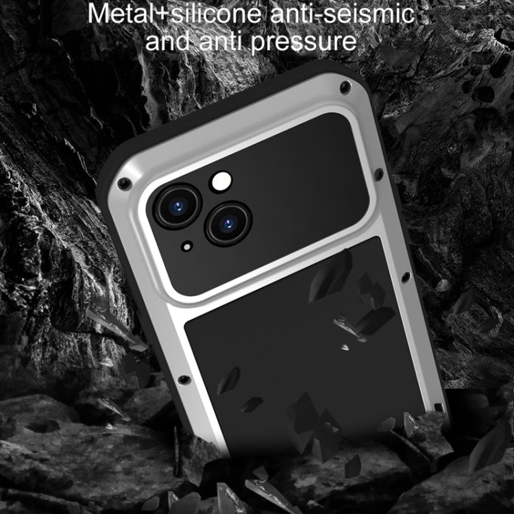 For iPhone 15 Plus LOVE MEI Metal Shockproof Life Waterproof Dustproof Phone Case(Red) - iPhone 15 Plus Cases by LOVE MEI | Online Shopping South Africa | PMC Jewellery